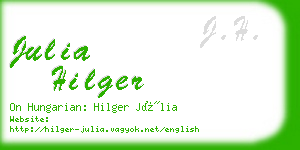 julia hilger business card